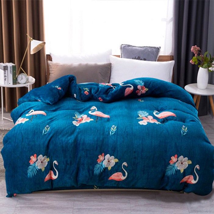 러블리 패턴 부드럽고 따뜻한 겨울 이불커버