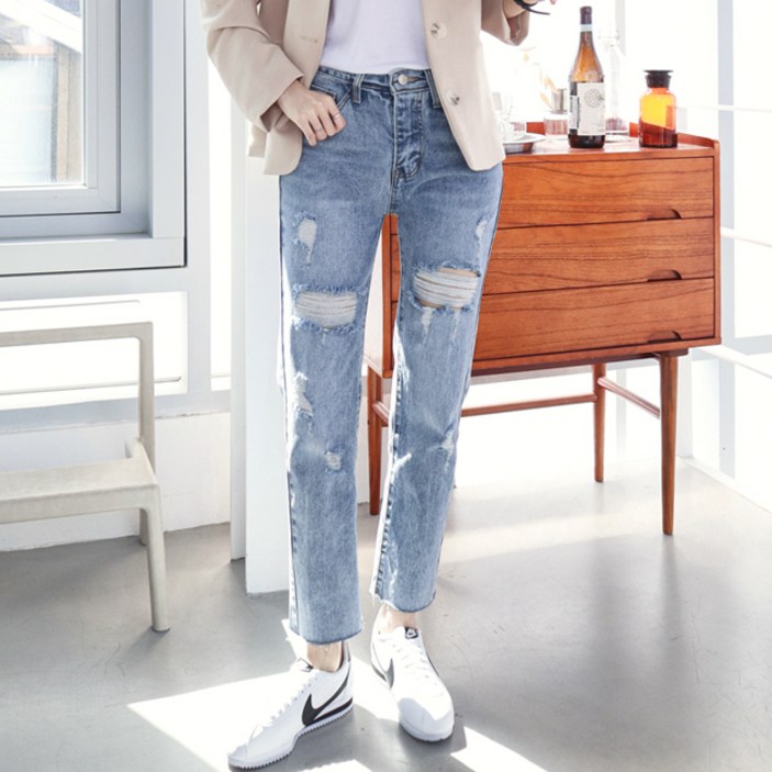 수비진 여성용 찢어진 청바지 SP918 수비진 여성용 찢어진 청바지 SP918