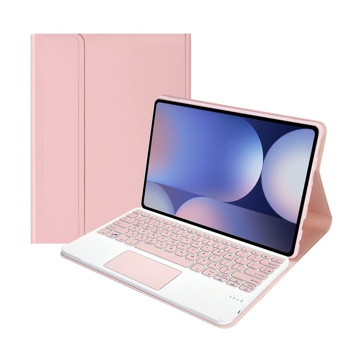 UB 아이패드 호환 터치 트랙패드 키보드 케이스 전기종 펜슬수납, 핑크, 1개