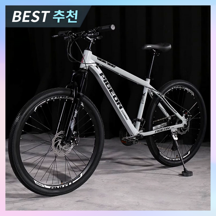 천리스포츠 최신식 MTB 자전거 로드 산악 24인치 26인치 가성비 출퇴근용 입문용 중학생, 1개, 174cm, 30단_그레이