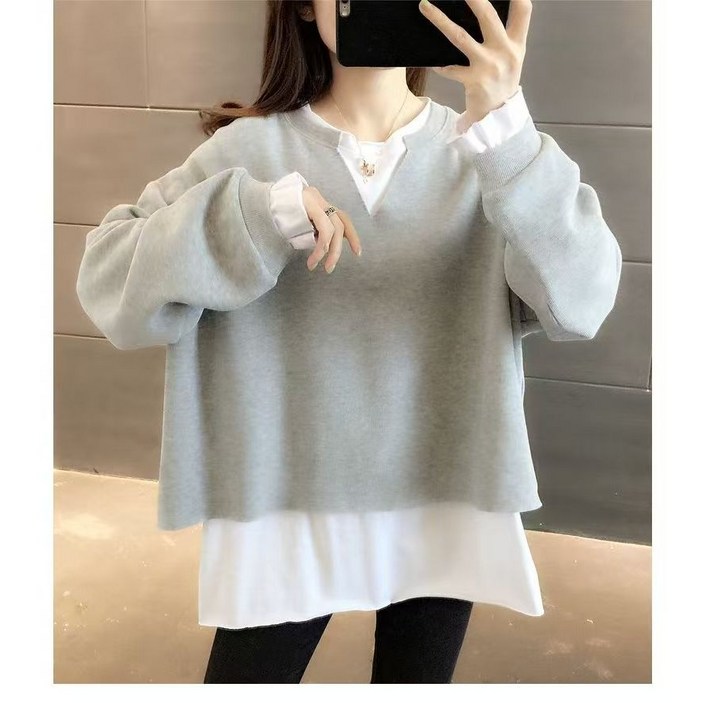 ZCBV 새로운 가을겨울 여성 보온 기모 후드티셔츠, 트렌디하고 편안한 상의