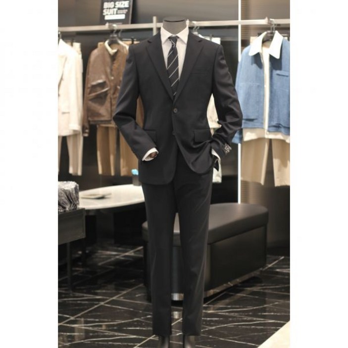 리버클래시 FW 다크네이비 솔리드 슬림핏 스판 데일리 면접정장 LKF11472 LKF13472