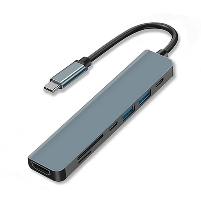 아스토 7포트 USB C타입 멀티허브 노드북 맥북 테블릿 충전지원 4K HDMI 미러링