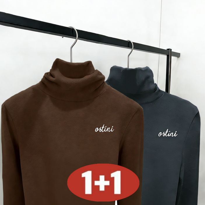 오스틱니 완전 편안 11 여성용 겨울 초특가 하이넥 보온 기모 긴소매 외출용 간절기