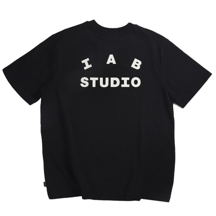 아이앱스튜디오반팔  루즈핏 캐주얼 레터링  라운드 티셔츠 남녀 공용 20230521