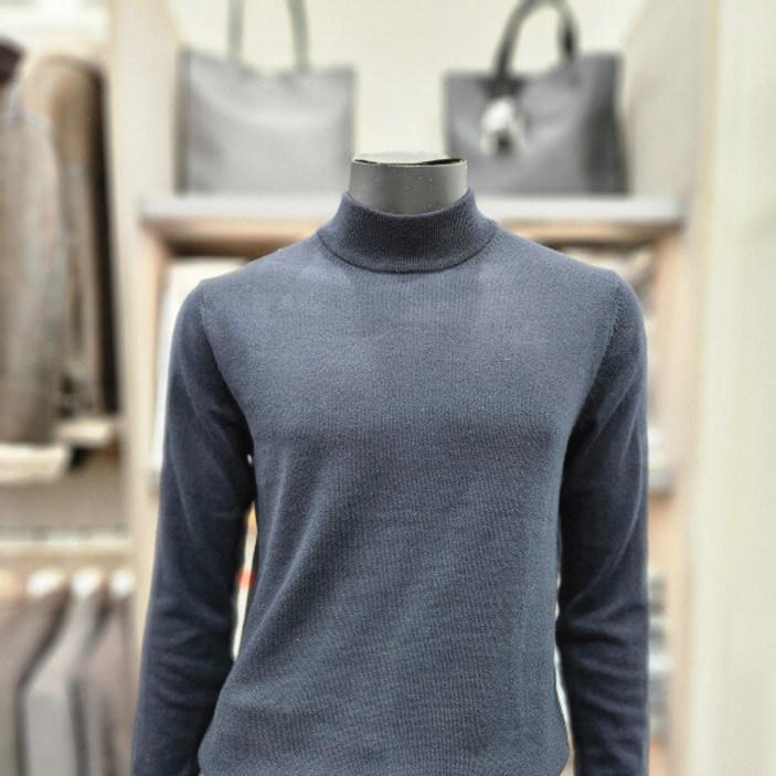 파렌하이트 24F/W  다크네이비  캐시미어 실크 반목폭라 FJU8511A_JK