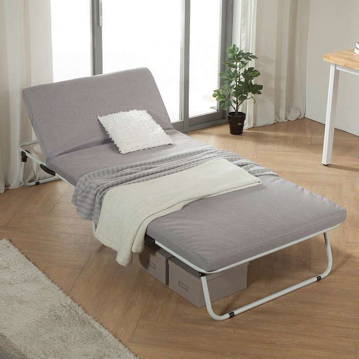 간이침대 1인용 좁은방 공간활용 폴딩 베드 휴대용 접이식 간이 침대