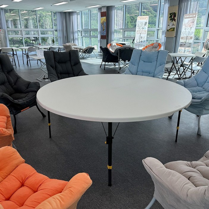 브로몰딩 원형 테이블 대형  접이식 야외테이블 식탁 카페 행사용 1820