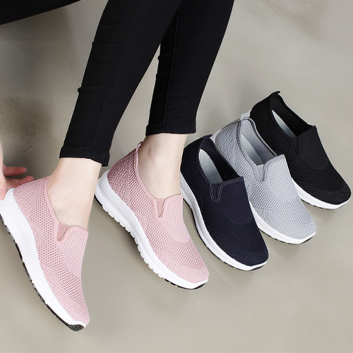 행텐 여성 발편한 푹신 아쿠아 매쉬 슬립온 HT52