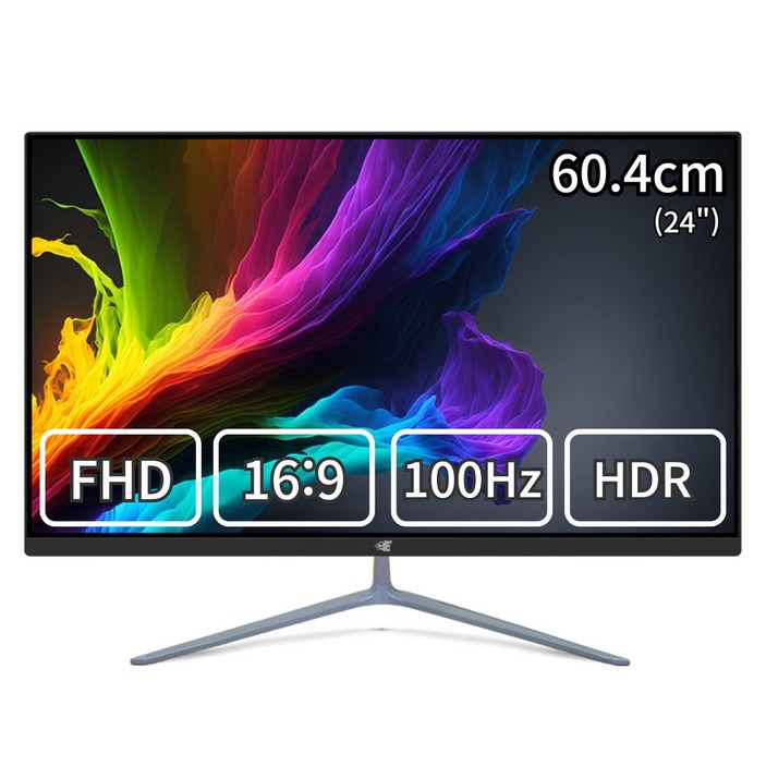 뷰싱크 24인치 FHD 슬림베젤 모니터 100Hz 게이밍 사무용 멀티 하이브리드, 243-100, 60.4cm