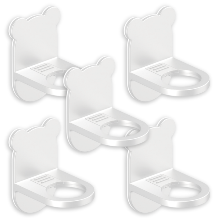 말끔당 무타공 초강력 샴푸 린스 공중부양 거치대, 5개, 흰색