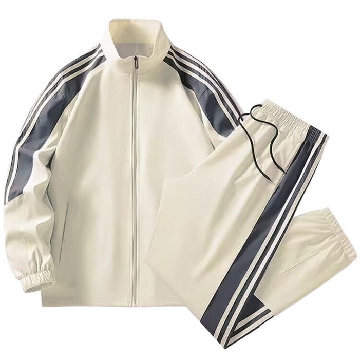 스몰더 남자 라인 배색 집업 트레이닝 세트