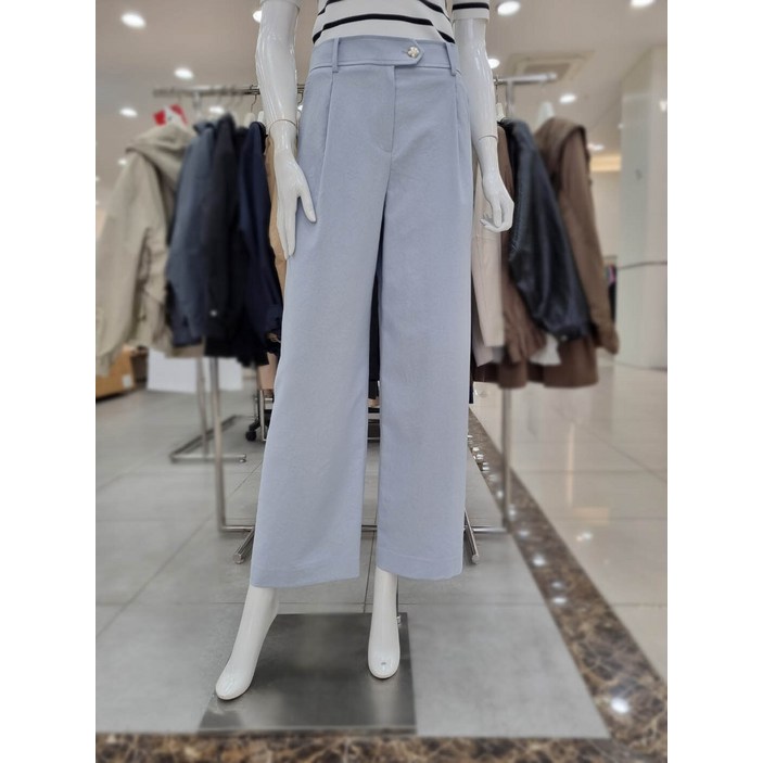 더아이잗 린넨 백 밴딩 세미 와이드 팬츠 IR4A0SL111BLL0DJDH1624643