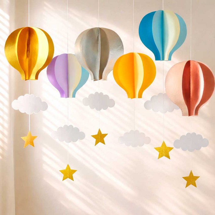 다람앤토리 가볍고 안전한 예쁜 열기구 모빌