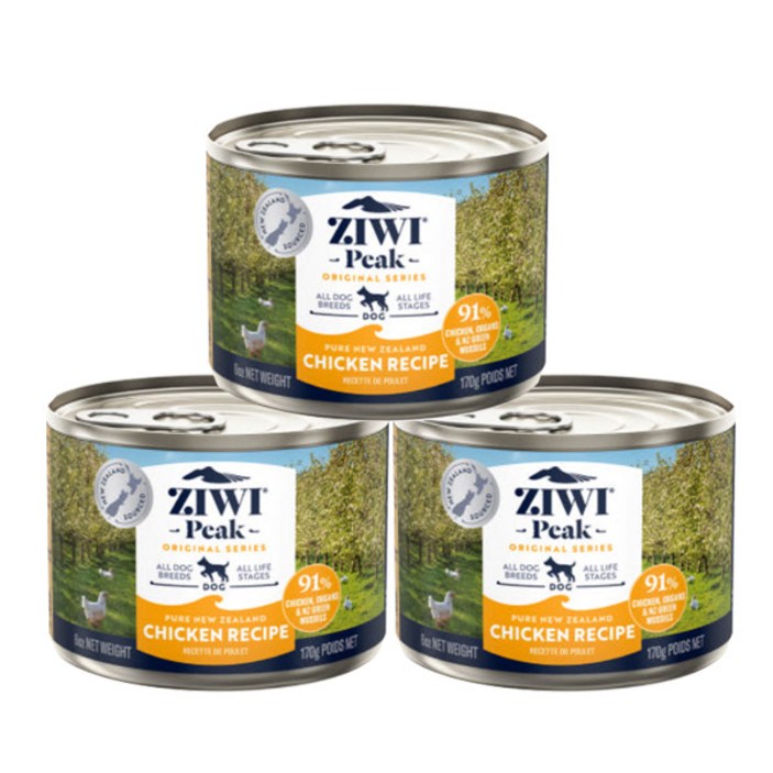 지위픽 독 강아지캔 닭고기 170g x 3개 뉴질랜드 생산제품