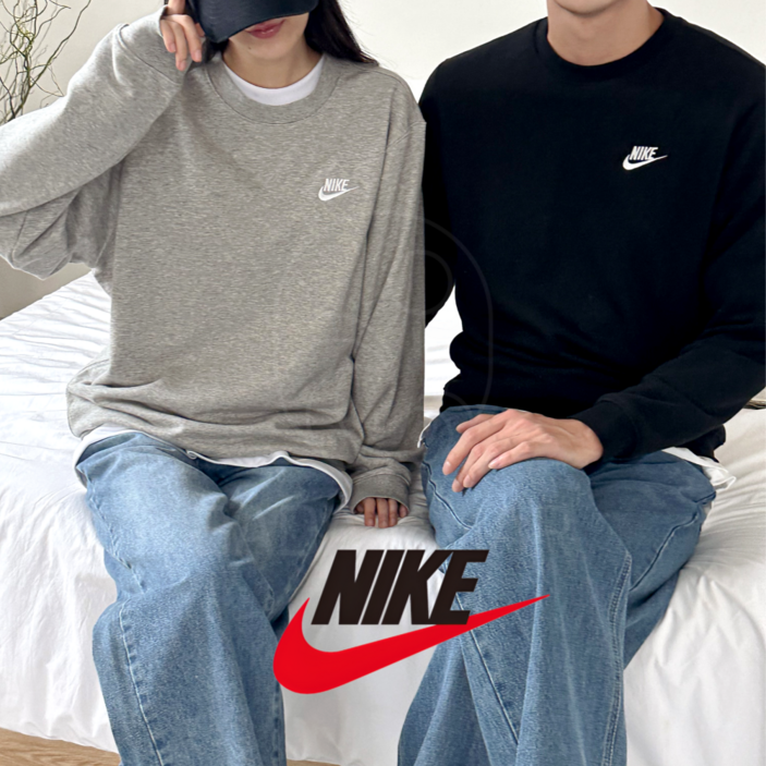 [오늘출발] 나이키 맨투맨 긴팔 티셔츠 로고 남성 여성 남녀공용 바다앤마르