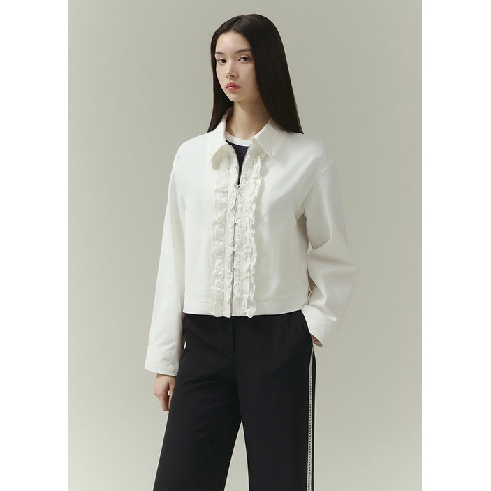 잇미샤 잇미샤  프릴 라인 워시드 데님 자켓(ITP3DJK700)