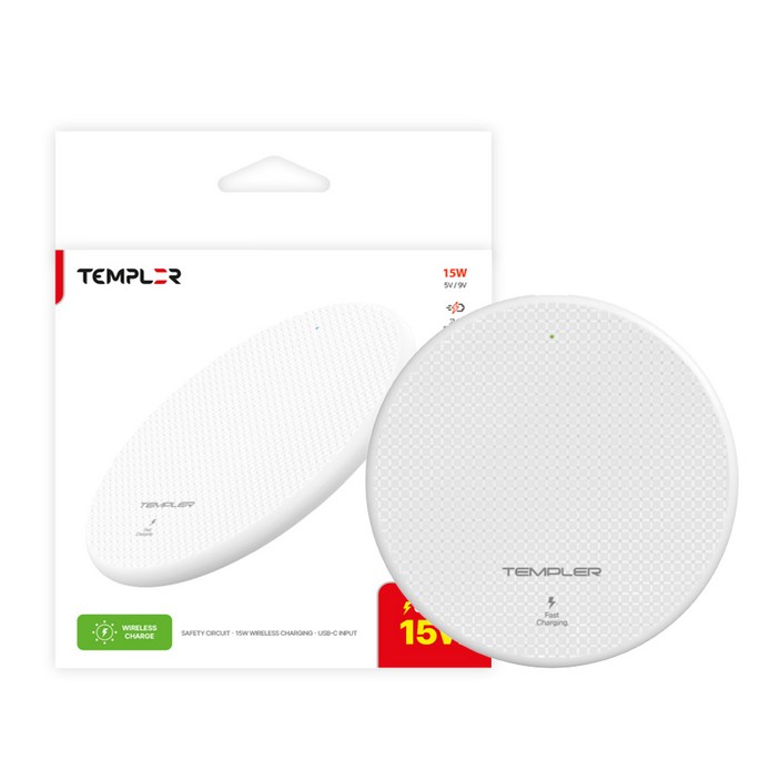 템플러 고속 15W 무선충전 라운드패드