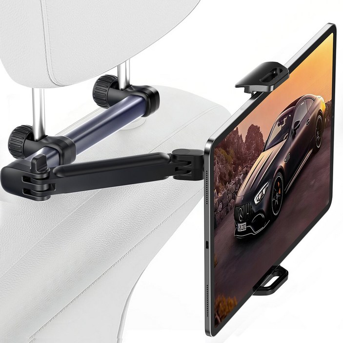 Cafele 차량용 헤드레스트 휴대폰 및 태블릿 거치대, 검은색, 1개