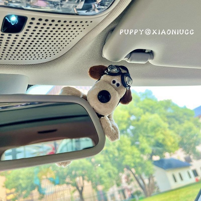 FATTYS 차량용 실내 미러 강아지 인형