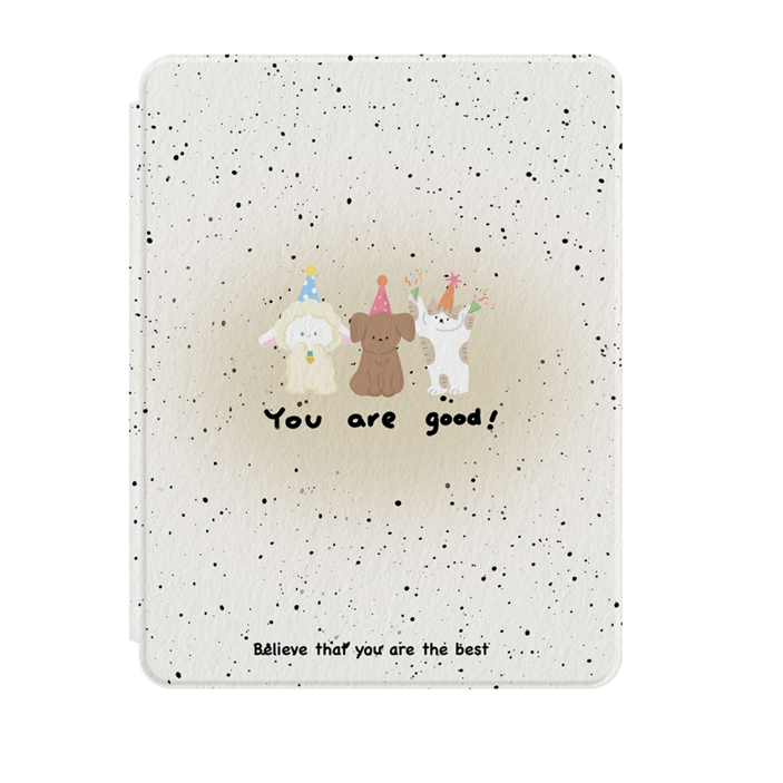 슈퍼리더 컴포지션 북 아이패드 케이스, 파티 강아지