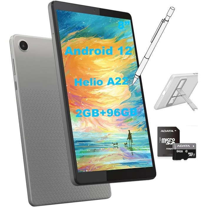레노버 탭 M9 안드로이드 12 태블릿, 9인치 HD IPS 디스플레이, 3GB RAM, 96GB(32GB 저장공간+64GB MSD 카드), 옥타코어 MTK Helio G80,