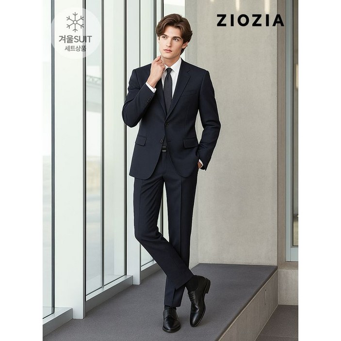 지오지아 페브릭 네이비 스트레치 정장세트 AAD4SB1501 AAD4SP1501 DNV
