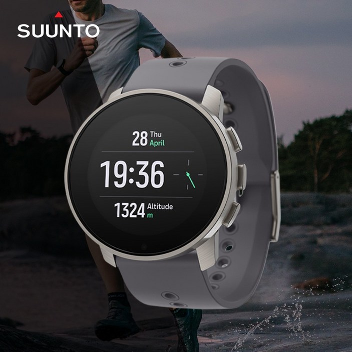 순토9 피크 프로 티타늄 슬레이트 슬림핏 경량 GPS 스포츠 스마트워치 SS050809000