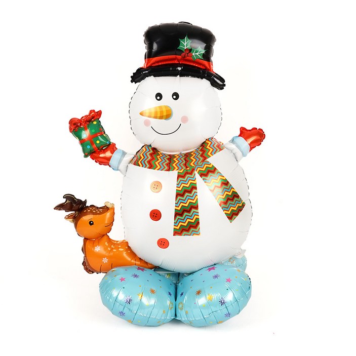 파티짱 크리스마스 스탠딩 벌룬 에어벌룬 호일 은박 풍선, 눈사람
