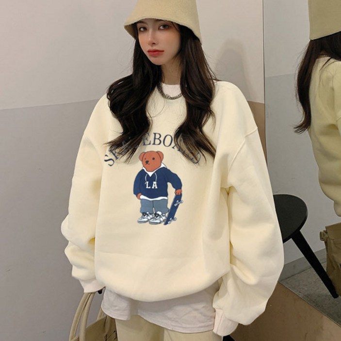자체제작 보드베어 프린팅 맨투맨