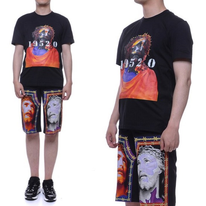 명품지방시 남성 반팔 티셔츠 16J7133651001 16J7133651 001