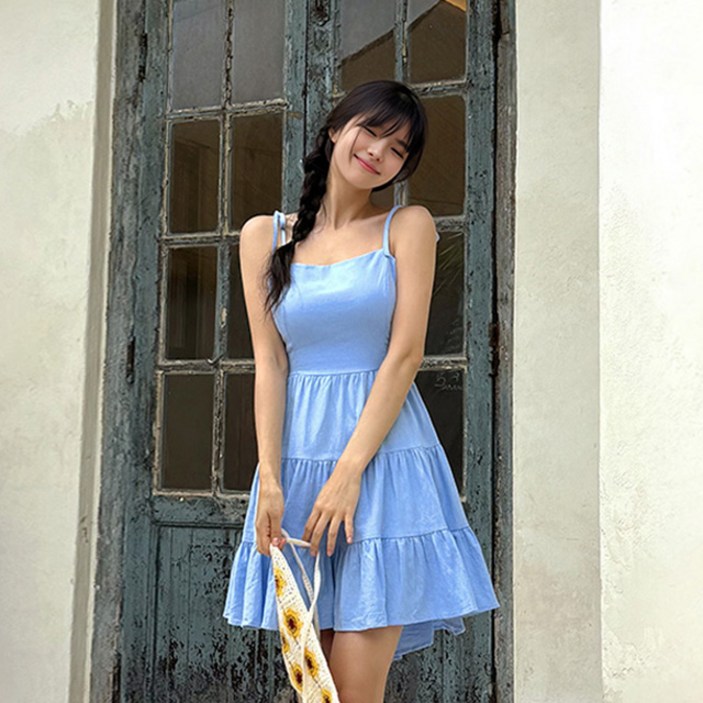 백트임 캉캉 미니 원피스