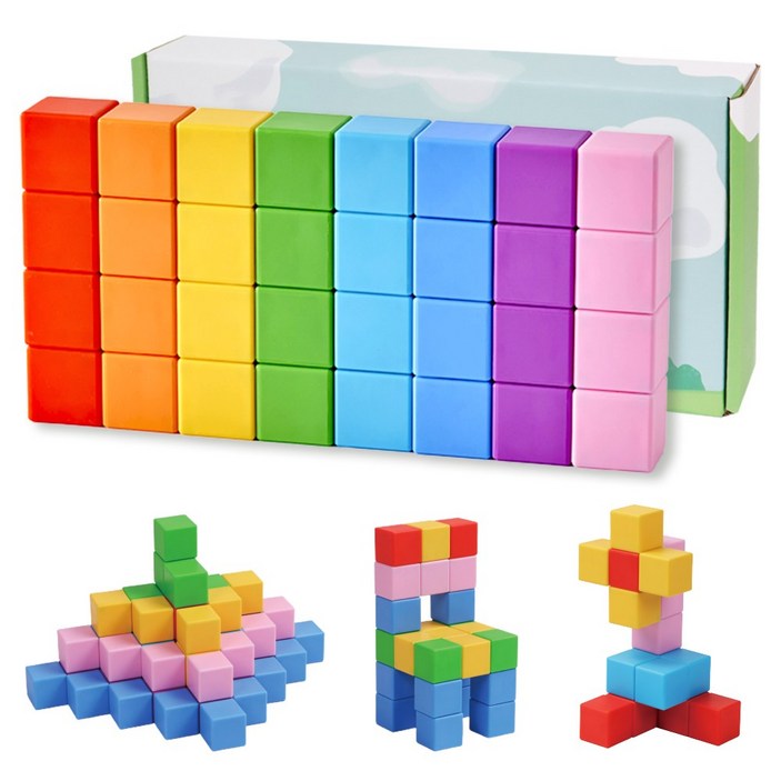 베어블리 2세대 자석 블럭 블록 큐브 교구 32pcs, 1개