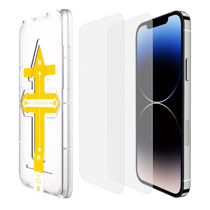 제트스킨 쉽게 붙이는 9H 강화유리 액정보호필름 2매 + 가이드툴, 1세트