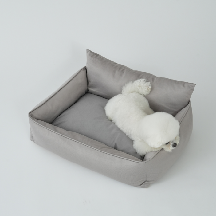 홀릭하임 푹신한 강아지 방석 커버 분리 세탁 방석 D02, 1개, 그레이