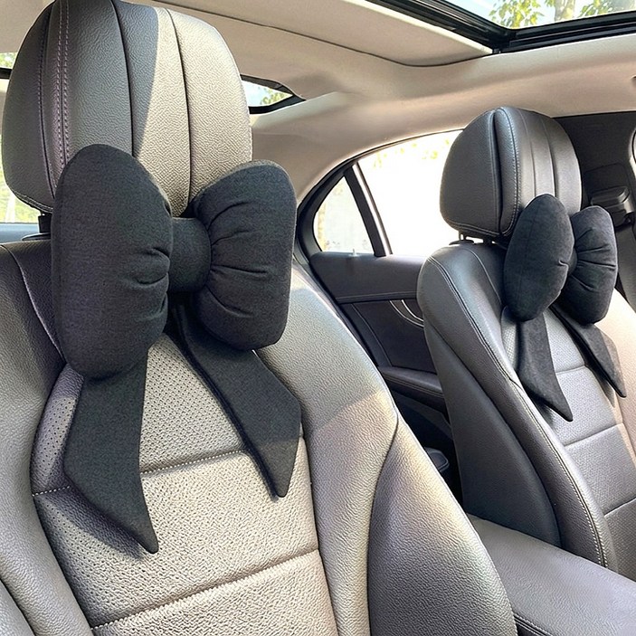버닝오스 차량용 목쿠션 리본 자동차 목베개