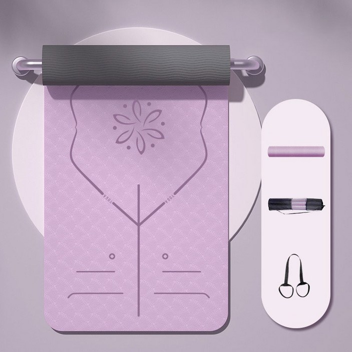 Tooliva 두꺼운 TPE 요가매트 미끄럼방지 홈트 냄새없는 운동 매트