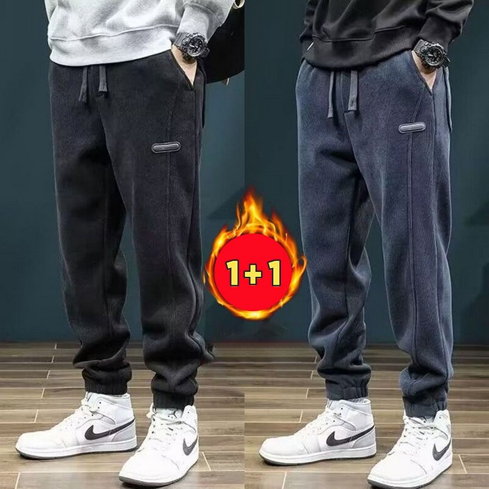 AOKADA 11 남성 조거 벨벳 팬츠 밴딩 웨스트 트레이닝 츄리닝 바지