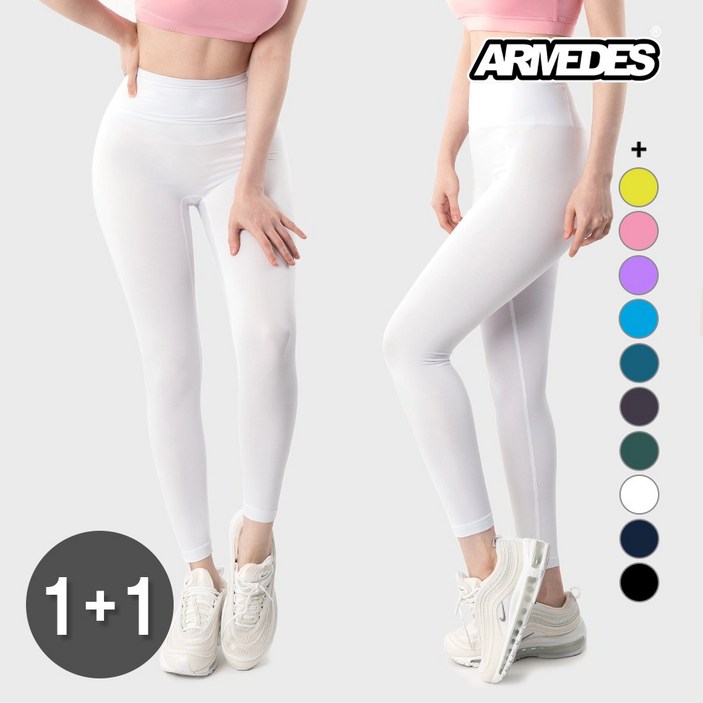 [1+1]아르메데스 여성용 노Y존 소프트 피치터치 하이레깅스 AR-303