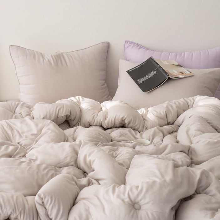 [국내생산] 정품 텐셀 모달 100% 먼지없는 알러지케어 향균 옥수수솜 사계절 차렵이불