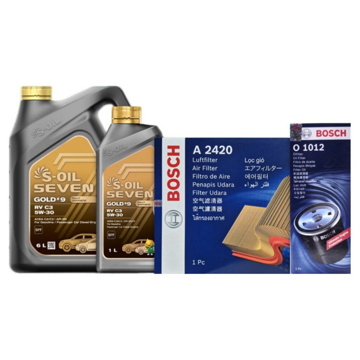 뉴 체어맨 W (W220) 3.2 가솔린 엔진오일세트 세븐골드 9 RV C3 5W30