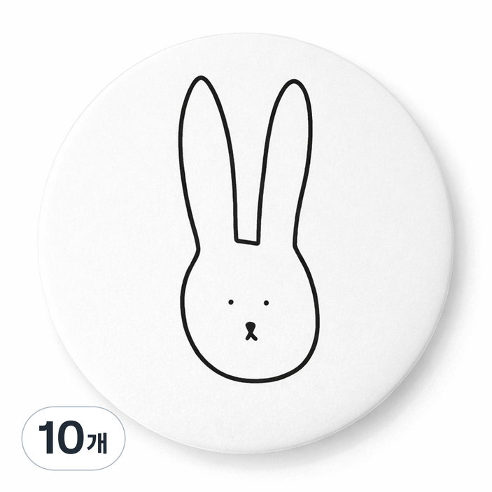 oood 미니손거울 원형 휴대용 거울, 화이트, 10개