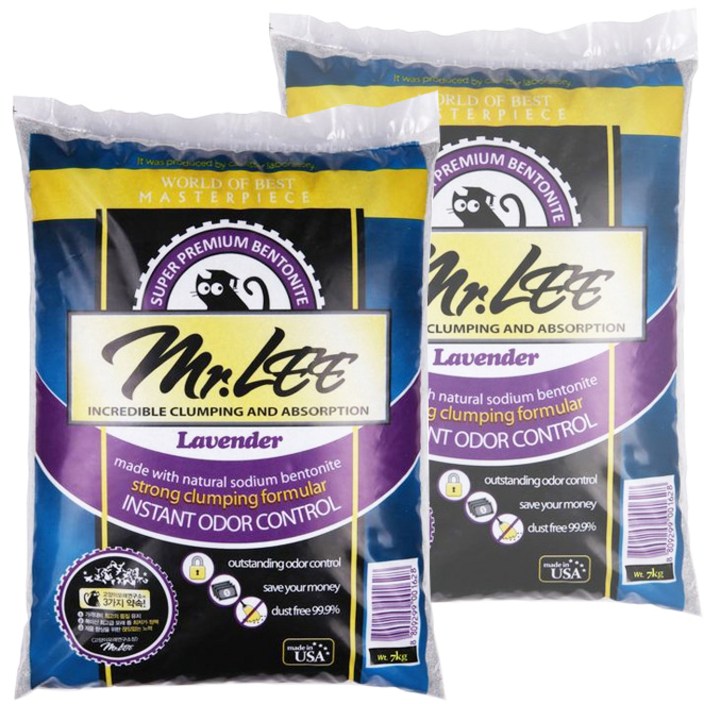 미스터리 고양이 모래, 7kg, 2개, 라벤더