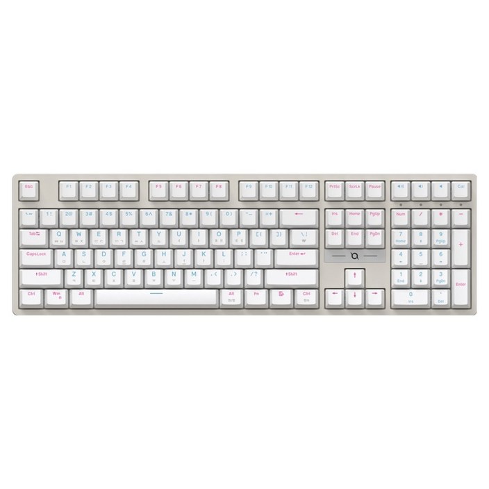 COX 교체축 게이밍 기계식 키보드, White, CK580, 적축