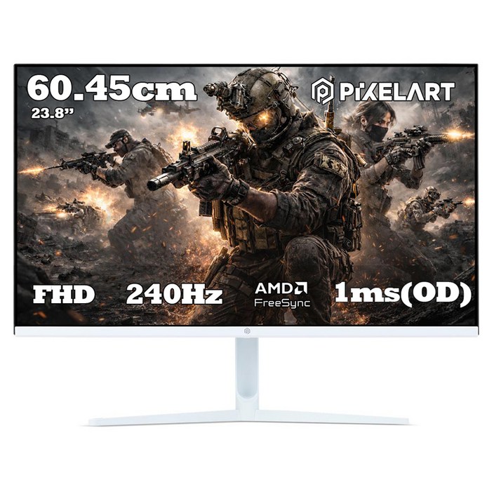 픽셀아트 FHD 240Hz FAST IPS 패널 1ms 게이밍 모니터 화이트, 60.45cm, X2424W일반