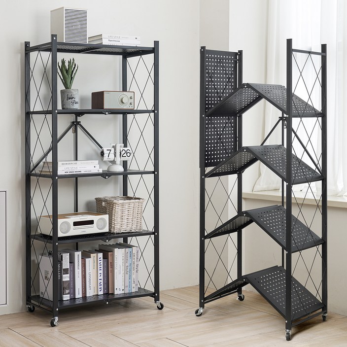 코멧 원터치 접이식 다용도 이동식 선반