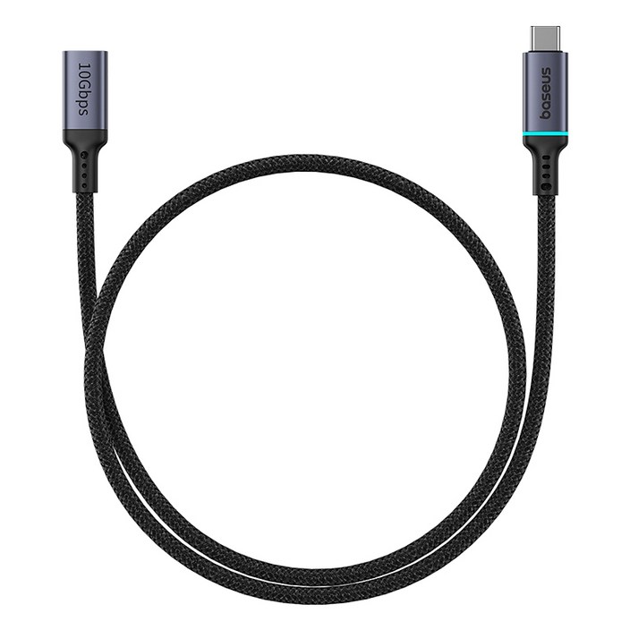 베이스어스 C타입 to C타입 10Gbps 고속전송 연장케이블, 1개, 0.5m