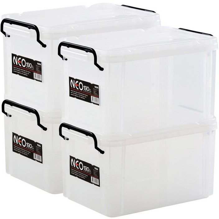 코멕스 네오박스 리빙박스, 반투명, 4개