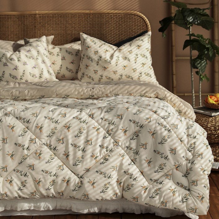 헬로우슬립 베베플라워 극세사 겨울 차렵이불 세트