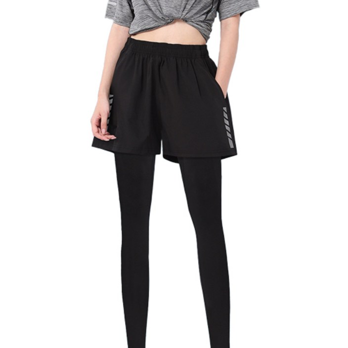 SUB22 여성 헬스 러닝 반바지 투인원 레깅스